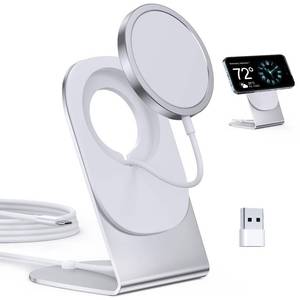 lot 6466 image: Magnetic Wireless Charger Mag-Safe Charger for iPhone 1615141312 Series Convertible Magnet Wireless Charging StandPad with 20W Adapter 5ft Cable for iPhone and AirPods 23Pro 2Pro