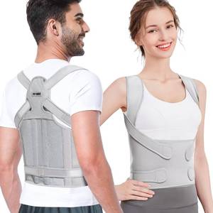 lot 6476 image: Fit Geno Back Brace Posture Corrector for Men & Women Shoulder Straightener Adjustable Full Back Support Pain Relief - Scoliosis Hunchback Spine Corrector (Small)