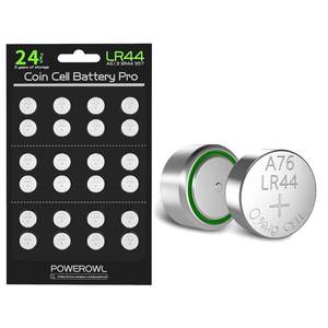 lot 6484 image: POWEROWL LR44 Batteries 24 Count, High Capacity AG13 357 303 SR44 L1154F A76 Premium Alkaline Battery 1.5V Button Coin Cell Batteries