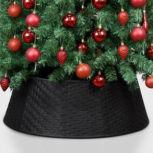 lot 6489 image: Blissun Christmas Tree Collar, 28.7 D Round Plastic Christmas Tree Ring, Christmas Tree Skirt for Artificial Christmas Trees Decoration (Black)