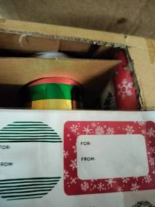 lot 7087 image: Hallmark Gift Wrap Ensemble 3rolls 40seals 10bows and 4ribbons