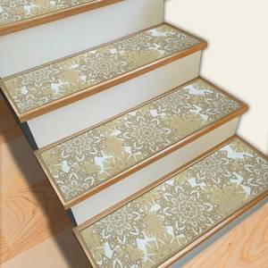 lot 7095 image: WWKAXMIL Chenille Edging Stair Treads Non-Slip Rug for Indoor Wooden Steps��Reusable Stair Rugs Suitable for Elders,Kids & Pets,Machine Washable8 x 30 (15-Pack),Boho-07