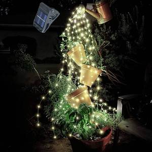 lot 8009 image: YITING 10 Strands 200 LEDs Solar Powered Twinkle Firefly Bunch Lights Waterproof (No watering can) 8 Modes Fairy Starry String Lights Decorative Vine Solar Lights for Outdoor Garden Christmas Tree