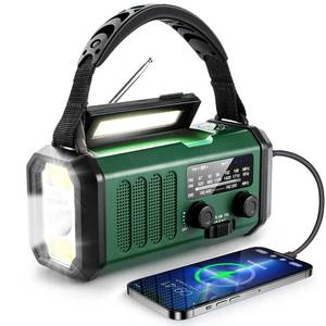 lot 8012 image: A 10000mAh Crank Radio, Emergency Radio, Solar Radio, NOAAAMFM Weather Radio, USB Type-C Charging, Dynamo Radio, Polymer Battery, Torch & LED Reading Light, SOS Alarm, Compass for Camping