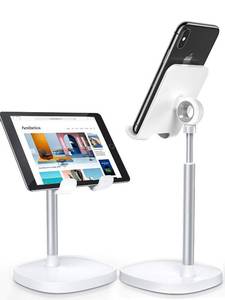 lot 8013 image: LISEN Cell Phone Stand Adjustable Phone Holer for Desk, Computer Office Desk Accessories for iPhone 16 Holder Women Kitchen Essentials Fits All Mobile Phones Switch Kindle iPads Tablet 4-10in