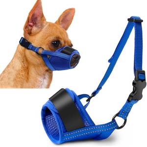 lot 8023 image: Dog Muzzle, Soft No Barking Adjustable Mesh Muzzles for Small Dogs Anti Chewing, Breathable Puppy No Bite Muzzle for Toy Poodle Pomeranian, etc, Suit for Grooming Vet Visits Allows Panting