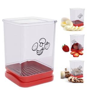 lot 8045 image: Tewodila Fruit Slicer Cup, Speed Cutter for Strawberry Banana Grape Egg, Stainless Steel Vegetable Cutting Kitchen Gadget, Kitchen Portable Slicing Tool (1 pcs)