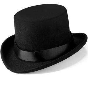 lot 8051 image: Shihanee Victorian Top Hat Circus Show Hat Cowboy Hat for Adults Halloween Cosplay DIY(Black,Top Hat)