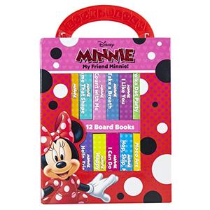 lot 8053 image: Disney - My Friend Minnie Mouse - My First Library 12 Board Book Block Set - Great for Teaching First Words - PI Kids