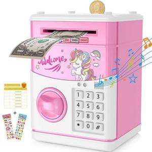 lot 8060 image: JUNEU Unicorn Piggy Bank for Kids,Gifts for 5 6 7 8 9 10 Year Old Girls,Girl Birthday Gift,Toys for Girls,Kids Piggy Bank for Girls,Kids Safe Piggy Bank