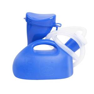 lot 8064 image: Portable Urinal for Women & Men, OOCOME Urinal Bottle Spill Proof Bedside Urinals 2000ml Travel Camping Urinal Toilet Pee Bottle with Long Hose (Blue)