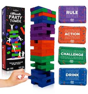lot 8091 image: SWOOC - Ultimate Party Tower - 100 Original Commands, 60 Blocks & 1000s of Hilarious Rule Combinations - A Tipsy Spin on Fun Classic Games for Power Hour - Ages 21