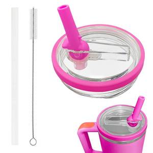 lot 8095 image: Douji 40oz Tumbler Replacement Flip Straw Lid for Stanley Quencher H2.0,������ Flip-top Leak-Splash Proof��Replacement Reusable Tumbler Cover��1Pack��