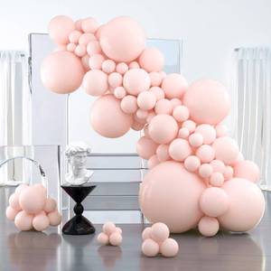 lot 8100 image: PartyWoo Pale Pink Balloons, 127 pcs Pink Balloons Different Sizes Pack of 36 Inch 18 Inch 12 Inch 10 Inch 5 Inch Pink Balloons for Balloon Garland or Balloon Arch as Party Decorations, Pink-Q01