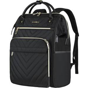 lot 8114 image: VANKEAN 17 Inch Laptop Backpack for Women Men Fashion Computer Work Bag, Large Capacity Waterproof Backpack with USB Port & RFID Pockets, College Daypack Business Travel, Black