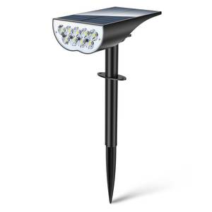 lot 8128 image: Solar Spot Lights Outdoor Waterproof, 3 Lighting Modes Solar Landscape Lights for Outside, Dusk to Dawn IP65 Waterproof Outdoor Solar Lights for Yard Pathway Driveway Landscape, Cold White, 1 Pack
