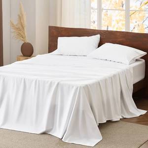 lot 8141 image: Bedsure Flannel Sheets Queen Size, 100% Cotton Flannel Bed Set with 16 Inch Deep Pockets, Double Brushed Flannel Queen Sheets Ultra Soft Warm Bedding Sheet Set