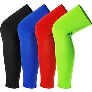 lot 8150 image: Leg Sleeves Compression Long Knee Sleeve for Men Women Sport Basketball Football (Mixed Colors,4 Pieces)