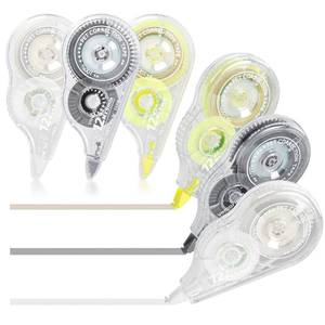 lot 8161 image: VIHOGFINT Correction Tape, White & Grey & Cream Yellow 3-Color Combo White Out Tape for Aesthetic Teacher School Office 6 Pack, 0.2�472 in