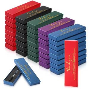 lot 8173 image: Fulmoon 24 Pcs Inspirational Pen Boxes Thank You Pen Boxes for Ballpoints Pens Motivational Quote Pen Cases Bulk Appreciation Gifts for Employee Teacher Coworker School Office Team, No Pen(Black)