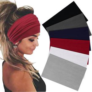 lot 8177 image: Sefiinh Wide Headbands For Women Stretch Headband Boho Head Bands Womens Hair Band Turban Workout Hairband Accessories 6 Pack