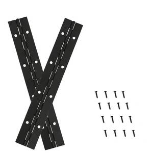 lot 8184 image: DRENIS 2PCS Heavy Duty Piano Hinge,8-Inch 304 Black Continuous & Piano Hinges,0.05 Thickness,1.2 Open Width, Ideal for Folding Cabinet Doors, Black Stainless Furniture Hinges Includes 16pcs Screws