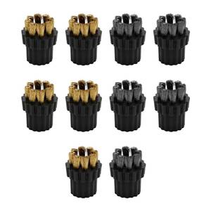 lot 8195 image: Zreneyfex 10 Pcs Steam Mop Replacement Brush Head Steam Mop Accessories Steam Cleaner Mop Head(5 Pcs M8 Copper Brush & 5 Pcs M8 Steel Brush)