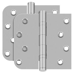 lot 8207 image: Stainless Steel Hinges, Heavy Duty Commercial Door Hinges with Ball Bearing, 4 X 4 Stainless Steel Door Hinges for Exterior & Interior, Door Hardware with Square & Round Corners (Silver) 2 Pack