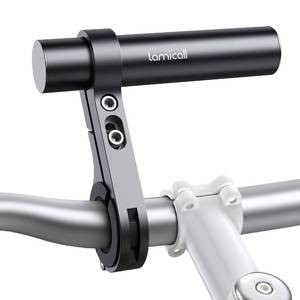 lot 8209 image: Lamicall Bike Handlebar Extender - 4 Long Aluminum Alloy Handlebar Extension for Bicycle and Motorcycle, with Single Mounting Clamp Bracket, Fit Handlebars with Diameter of 0.875 to 1.34