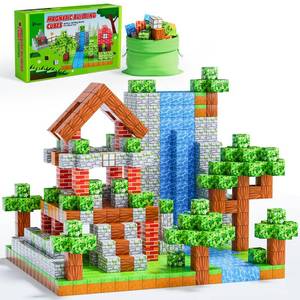 lot 8242 image: AUGOAK Magnetic Blocks, Blocks for Kids