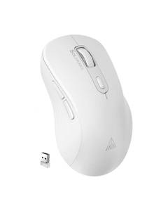 lot 8248 image: SOLAKAKA SM66 White Silent Dual Mode 2.4GHz Wireless Mouse, Adjustable 4800 DPI,Rechargeable Computer Mouse Wireless Office Mouse for PC Mac Laptop, Desktop