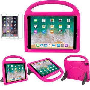 lot 8260 image: SUPLIK Kids Case for iPad 5th6th Generation (9.7-inch, 20172018), iPad Air 2 Case with Screen Protector, iPad Pro 9.7 Durable Shockproof Protective Cover with Handle Stand for Kids, Pink