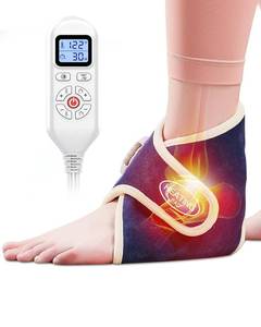 lot 8261 image: JOBYNA Heated Ankle Wraps for Planters FasciitisAchilles Tendinitis Pain Relief, 1 Pack Electric Ankle Heating Pad for Sprained Ankle, Arthritis Foot Heel Pain Relief, 86��-158�� & Auto Shut-Off