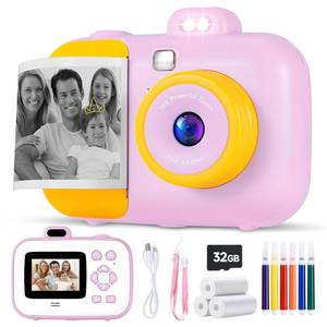 lot 8275 image: Kids Camera Instant Camera, Kids for 3-12 Year Old Girls Boys, Kids Digital Camera Instant Print with Print Paper, Toddler Kids Toys, 4 5 6 7 8 9 10 Year Old Girl Gifts