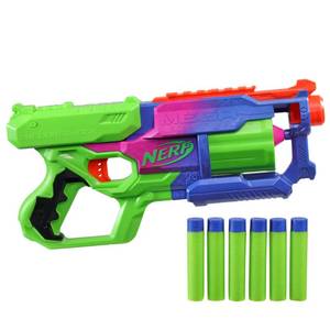 lot 8285 image: Nerf Mega CycloneShock Toy Blaster, Cybershock Color Style, 6-Dart Drum, 6 AccuStrike Mega Darts, Easy Priming (Amazon Exclusive)