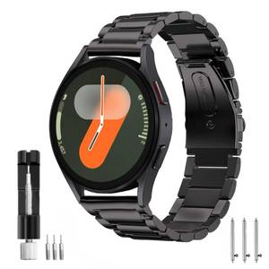 lot 8301 image: Band Compatible with Samsung Galaxy Watch 7 6 5 4 Band 40mm 44mm 45mmWatch 6 4 Classic 42mm 46mm 43mm 47mm,Metal Stainless Steel Bands Strap Men Women,NOT for Galaxy Watch Ultra 47mm(2024)