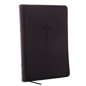 lot 8320 image: NKJV, Value Thinline Bible, Large Print, Leathersoft, Charcoal, Red Letter Edition, Comfort Print Holy Bible, New King James Version