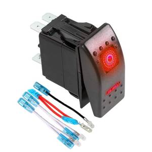 lot 8333 image: FXC 3 Position SPDT Rocker Switch 7Pin Laser OnOffOn Red LED Light 20A12V 10A24V 3 Way Toggle Switch with Jumper Wires Set for Automotive Boat Marine Truck Jeep Off-Road Bus RV