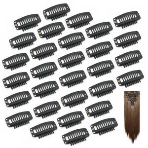 lot 8340 image: Dreamlover Hair Extension Clips, Wig Clips to Secure Wig, 9 Teeth, 30 Pieces