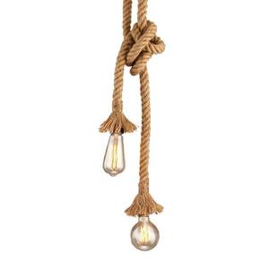 lot 8341 image: CTKcom 2 Heads Vintage(1.51.5 Meter) Hemp Rope Pendant Light Fixture E26E27 Base,Retro Hemp Rope Hanging Light Vintage Ceiling Light Lamp Retro Style for Dining Hall Restaurant Bar Lighting,110V ��