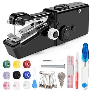 lot 8355 image: Handheld Sewing Machine, Mini Sewing Machine for Adults Quick Stitching, Portable Sewing Machine with Sewing Supplies Suitable for Clothes, Jeans, DIY, Home, Travel (Black)