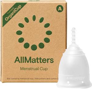 lot 8367 image: OrganiCup Menstrual Cup by AllMatters - Size A - Superior to Pads & Tampons - Voted Best Menstrual Cup by Reviewed - Made in Germany - Soft and Flexible