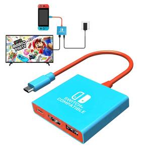 lot 8410 image: Switch Dock for Nintendo Switch Docking Station, Portable Switch TV Adapter Support 4K60HZ Switch TV Dock Mode Compatible Steam DeckNintendo Switch OLED, Switch Travel Dock with HDMI2.0 USB3.0 Port