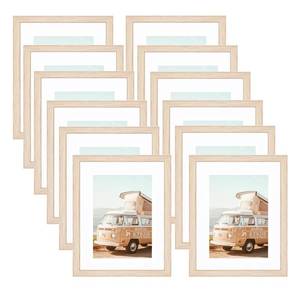 lot 8419 image: KTKDE 4x6 Picture frame Set of 12,Nature Woodgrain Photo Frame 3.5x5 mat or 4x6 Without Mat, Tempered Glass ,4 by 6 small picture frames for Wall or Tabletop Family Friends Wedding Home Decor best gift