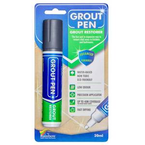 lot 8423 image: Grout Pen Dark Grey Tile Grout Paint Marker Waterproof Tile Grout Paint Pen Colorant, Grout Shine Touch Up & Renew - Dark Grey, Wide 15mm Tip (20mL)