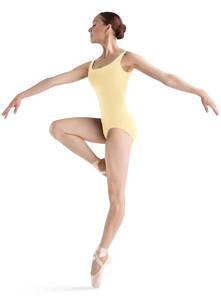 lot 8445 image: Bloch Dance Womens Faire Microlux Tank Leotard, Sunshine, Small