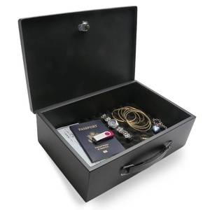 lot 8461 image: Honeywell Safes & Door Locks - Small Safe Box for Home - Fire Resistant Documents Lock Box with Keys - Steel Security with Key Lock for Personal Items, Jewelry, Money - 0.17 Cubic Feet - Black - 6104