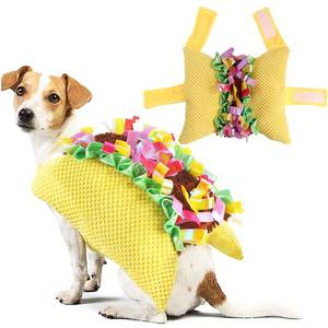 lot 8474 image: Dog Taco Costume Halloween Costumes for Dogs, Funny Taco Pet Costume Dog Halloween Costumes, Halloween Christmas Apparel Halloween Cosplay Costumes for Small Medium Dogs Cats