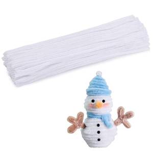 lot 8483 image: A 110 Pieces White Pipe Cleaners, Christmas Craft Pipe Cleaners, Pipe Cleaners Chenille Stem, Pipe Cleaners Bulk, Art Pipe Cleaners for Creative Home Decoration Supplies Arts and Crafts Project