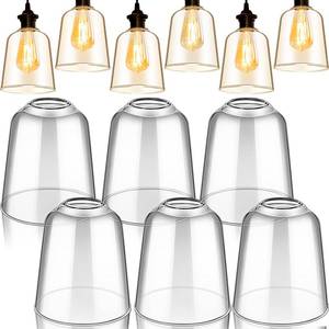 lot 9031 image: Riakrum 6 Pcs Clear Glass Shade 5 Dia 5.67 High 1.65 Fitter Light Cover Shade Ceiling Fan Light Covers High Transmittance Glass Globes for Light Fixtures Replacement Pendant Chandelier (Classic)